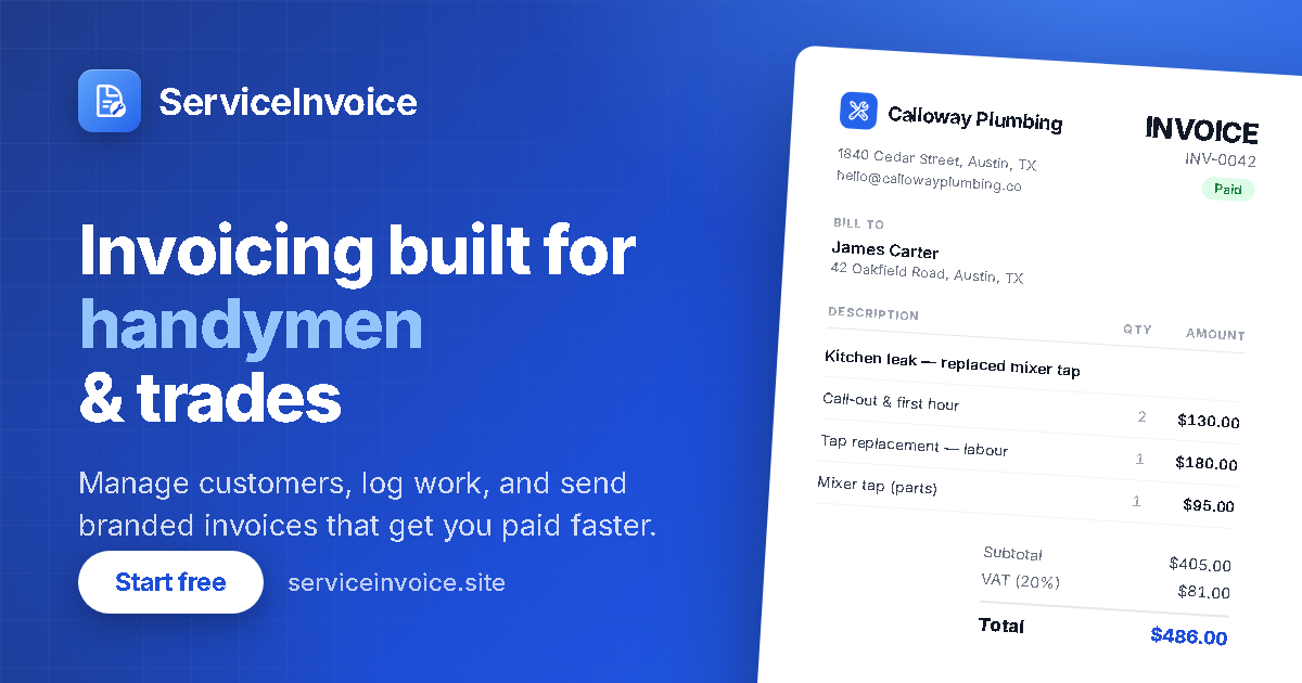Serviceinvoice preview